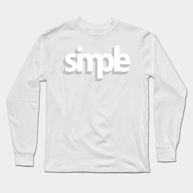 Simple (3D white) Long Sleeve T-Shirt by FattoAMano